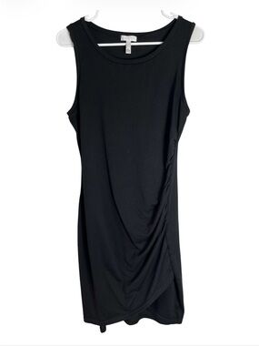 Leith Black Ruched Sleeveless Bodycon Tank Dress Size L